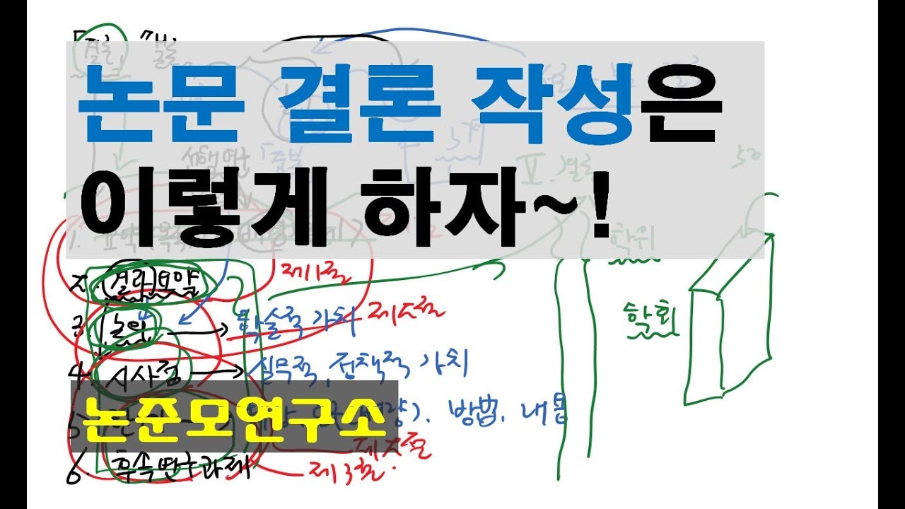 논문 결론 작성은 이렇게 하자 - YouTube