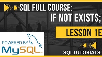 SQL LESSON  1E: SQL CREATE DATABASE IF NOT EXISTS  #sqlforbeginners  #sqltutorialforbeginners