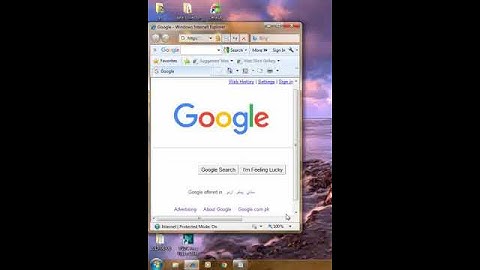 How to Open internet Explorer Windows7