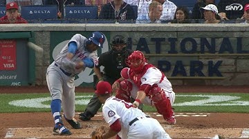 NYM@WSH: Granderson lines an RBI single to right