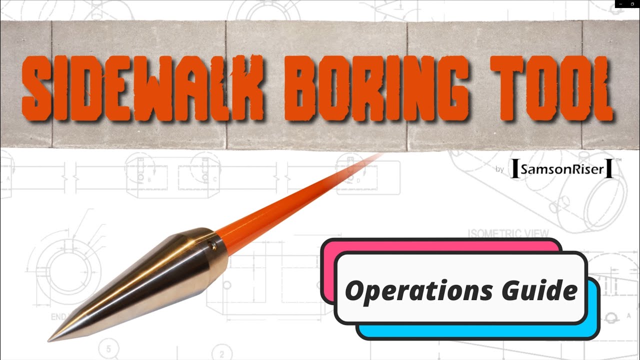 Sidewalk Boring Tool How To Install Pipe Under A Sidewalk YouTube Sidewalk Boring Tool How To Install Pipe Under A Sidewalk YouTube