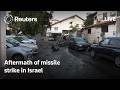 LIVE Aftermath Of Missile Strike In Central Israel