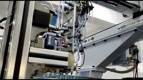 Single Arm Servo Robot with Nipper Running cutting video