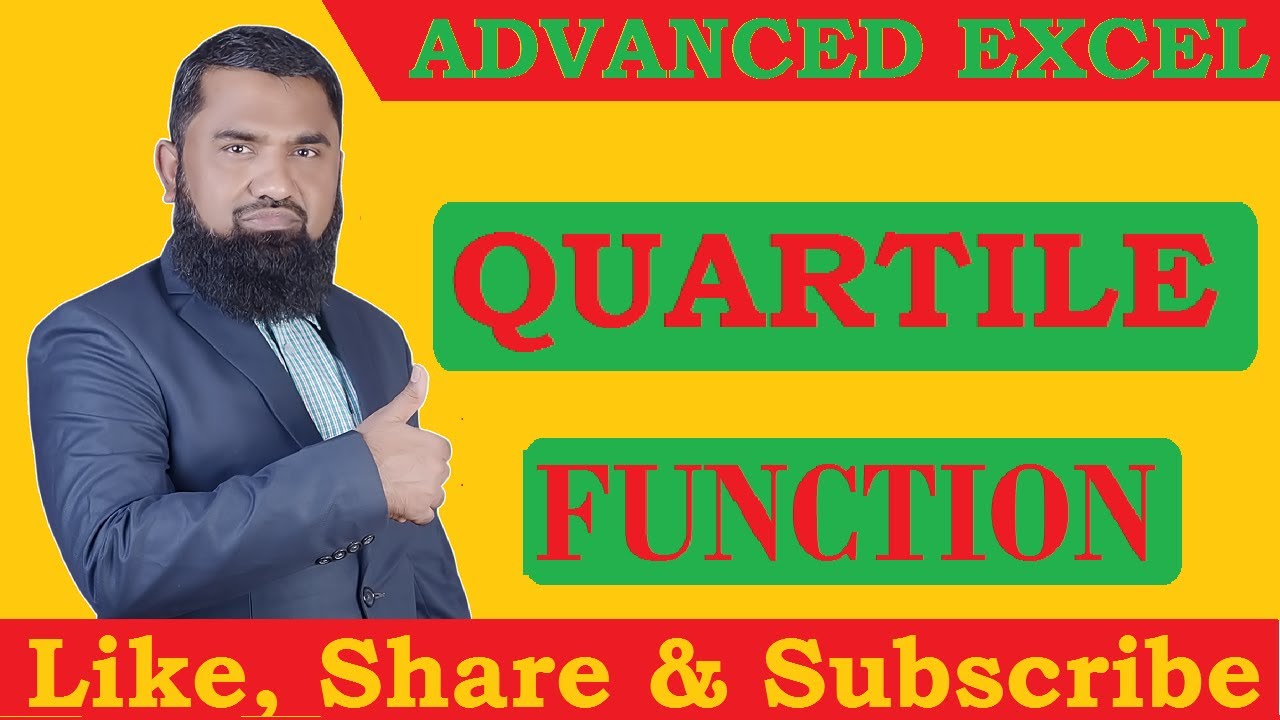 Quartile Function in Excel - YouTube