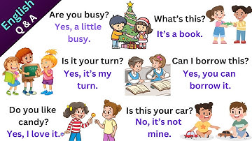 100 Daily Use Questions and Answers for Kids | Easy English Conversations | English For Beginners