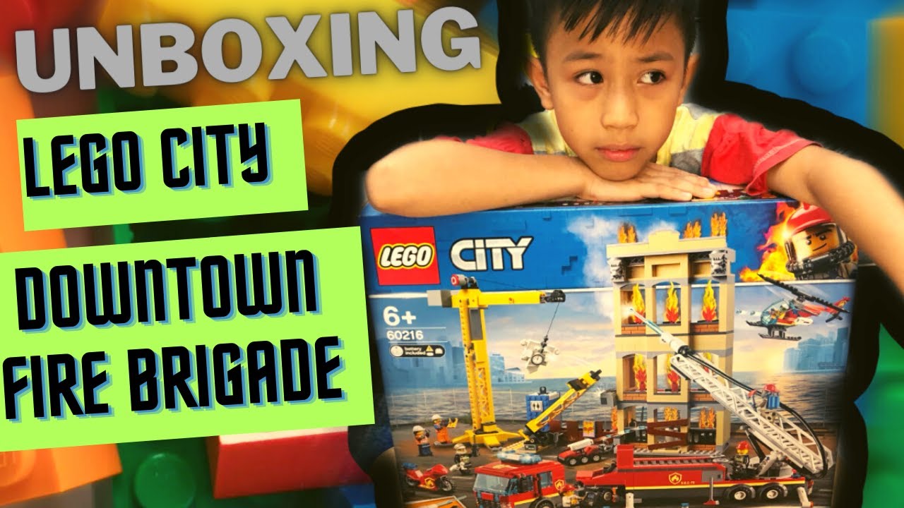 UNBOXING LEGO CITY DOWNTOWN FIRE BRIGADE 60216 - YouTube