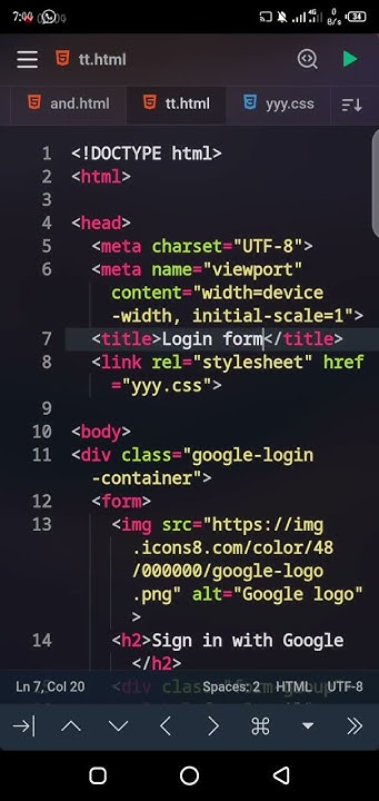 Make google login form in Html Css ||#shorts #viral#youtubeshorts #html ...