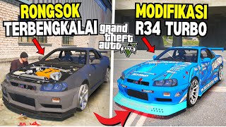 Aku Menemukan Mobil Jdm Langka Gtr R34 Rongsok Terbengkalai Di Kota Gta 5 Mod