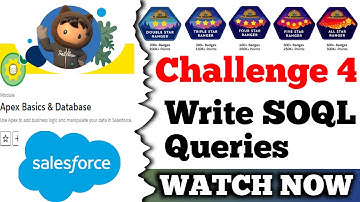 Write SOQL Queries || Apex Basics & Database || Salesforce || Challenge 4