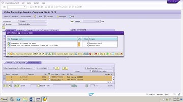 SAP MM Invoice Verification Posting Invoice with Quantity and Price Variances