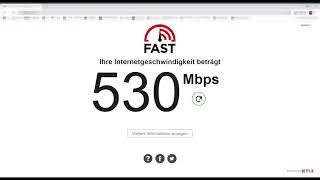 Magenta (UPC) Kabel Internet 500mbit Speed Test - Wien
