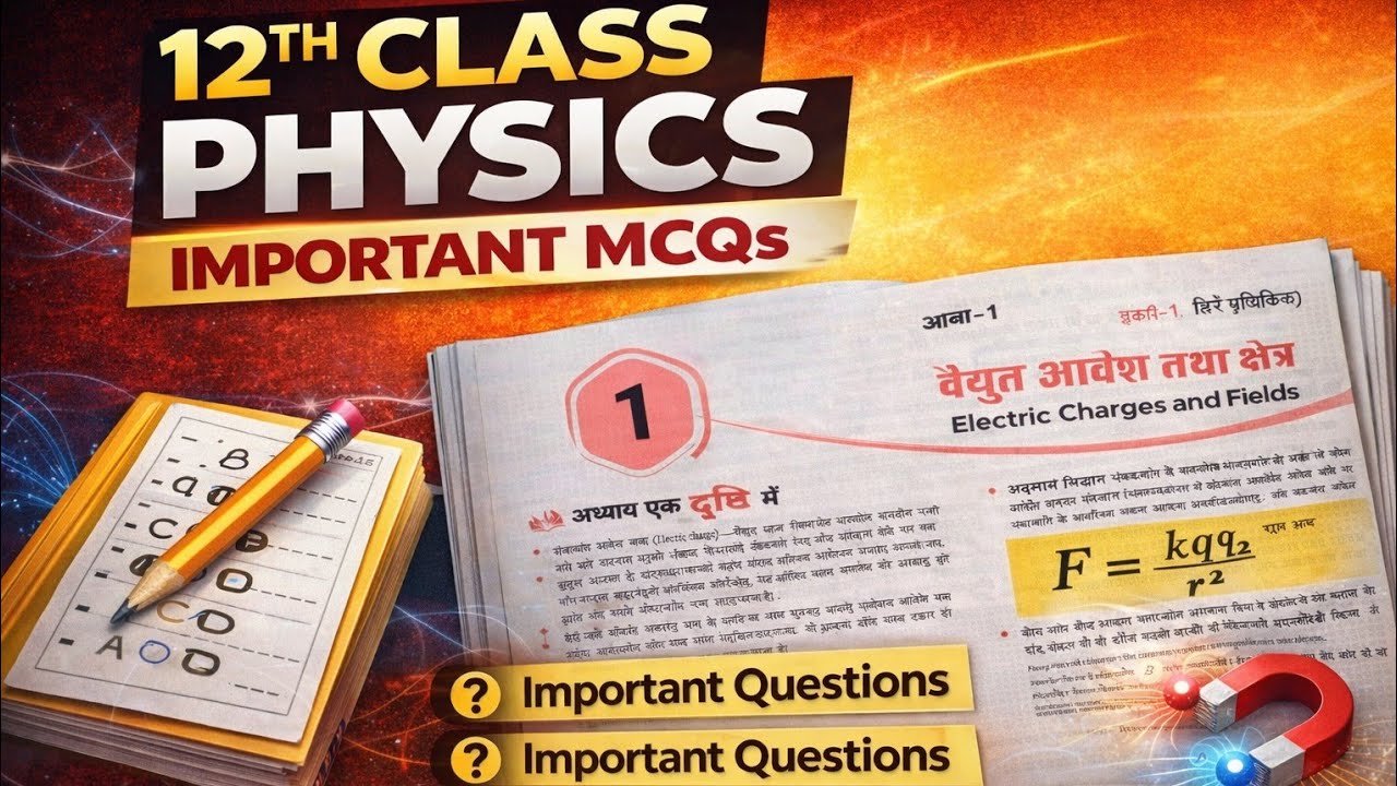 12th class physics chapter number first ke important objective type question