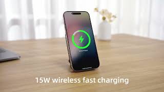 JR-PBM12 22.5W Magnetic Wireless Power Bank with Ring Holder