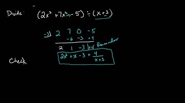 5.3 Synthetic Division with remainder