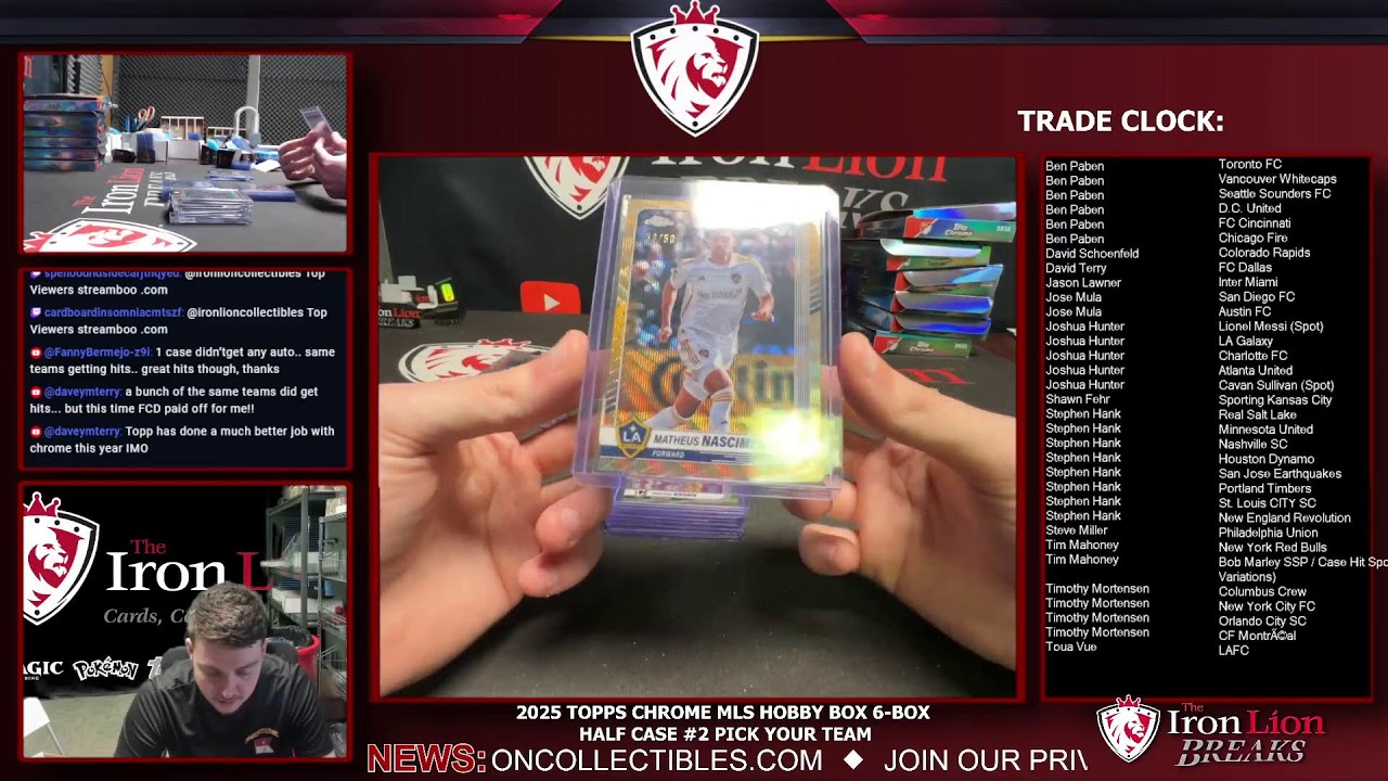 2025 Topps Chrome MLS Hobby Box 6-Box Half Case #2 Pick Your Team