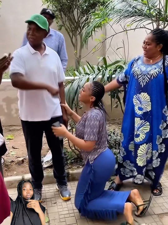 Regina Daniels Kneels to Beg Husband on Set After He Complains About Her Busy Schedule #shorts #fyp