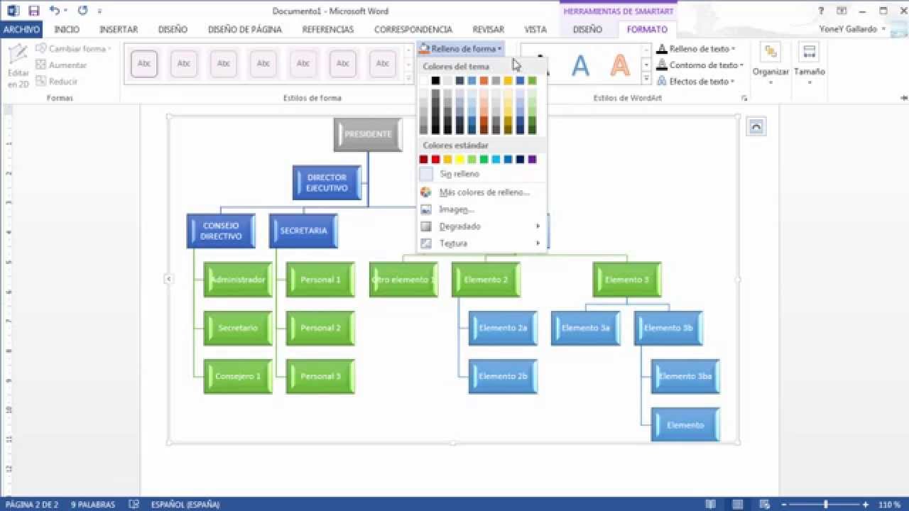 Como hacer un esquema en word