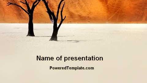 Free Desert Trees PowerPoint Template by PoweredTemplate.com
