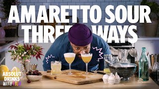 Amaretto Sour 3 Ways | Classic, Vegan &amp; Reverse Dry-Shake | Absolut Drinks With Rico