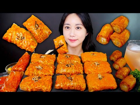 MUKBANG 🔥ブルダックサム + とホルモン焼き モクバン!🔥 | Real Sound MUKBANG | ASMR | EATING SHOW