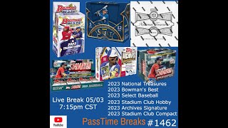 05/03  2023 NATIONAL TREASURES BASEBALL 6 Box Hobby Mix 1462  LIVE BREAK