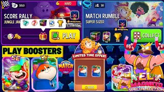 Play 2 Booster/Jungle Jam Bombs Away Solo Challenge Score Rally 1200 Score/ Super Sized Match Rumble
