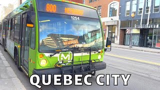 Quebec City Full RTC Bus Ride from Downtown to Montmorency Falls in December 2022 screenshot 3