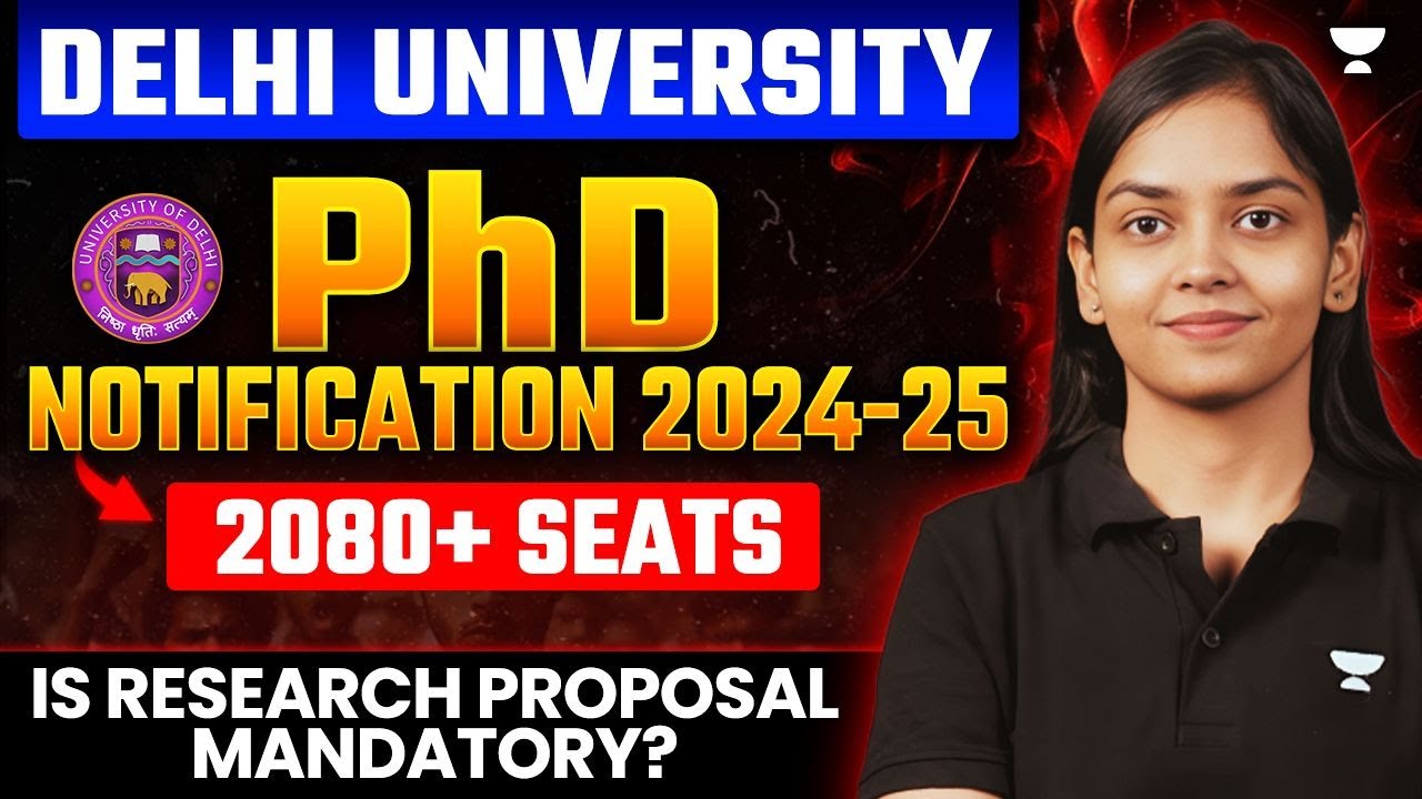 Delhi University PhD Admission Form Out 2024-25 🔥 | DU PhD Admission ...