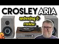 Виниловый проигрыватель с акустической системой Crosley Aria Shelf System Gray