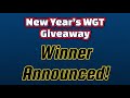 Winner Announced! WGT New Year’s Giveaway