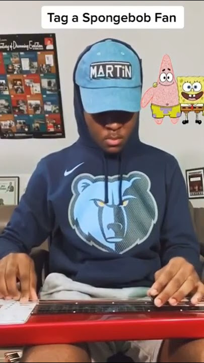 SpongeBob but on a Lap steel Guitar