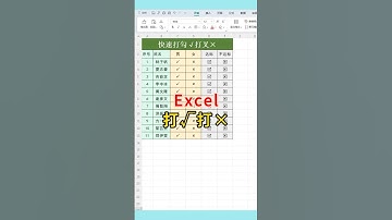 Excel快速打勾打叉的方法！#excel #wps #文员 #0基础学电脑 #表格