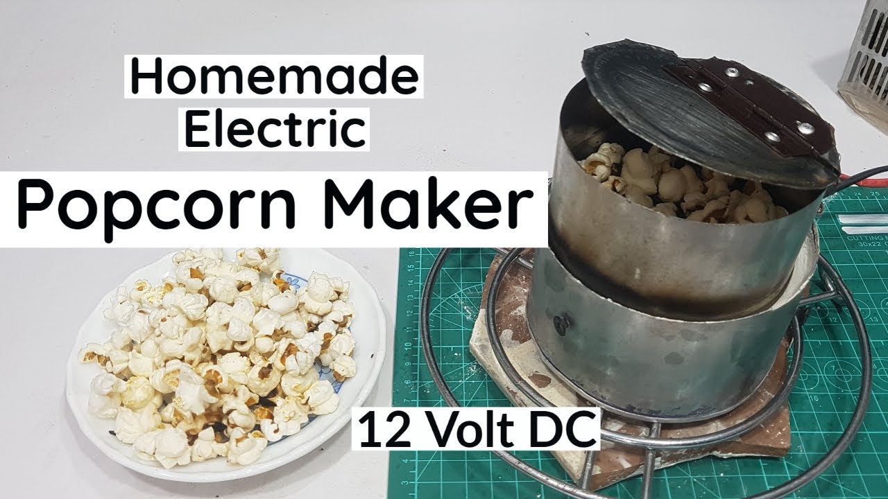 How to make popcorn making machine - Homemade electric popcorn maker 
