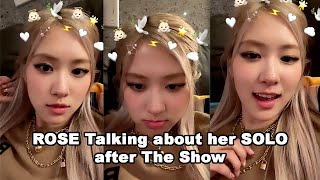 [ENG SUB] ROSÉ Instagram Live talking about her SOLO 210131