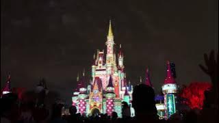 Full Fireworks View of Minnie's Wonderful Christmastime Show at Mickey's Very Merry Christmas Party