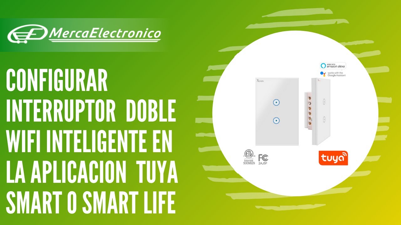 Como configurar el interruptor doble inteligente wifi en la aplicación Tuya  Smart o Smart Life 
