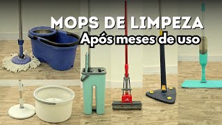 MEUS MOPS DE LIMPEZA APÓS MESES DE USO - Mop flat, Mop triangular, Mop giratório e mais!