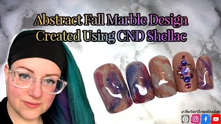Abstract Fall Marble Design Created Using @cndworld  Shellac