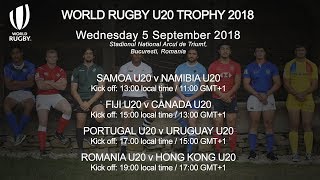 Live: World Rugby U20 Trophy Matchday 3 - Romania v Hong Kong