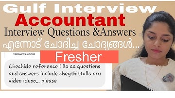 Accountant Interview Questions and Answers | UAE | Gulf | Accountant Interview Malayalam | Fresher