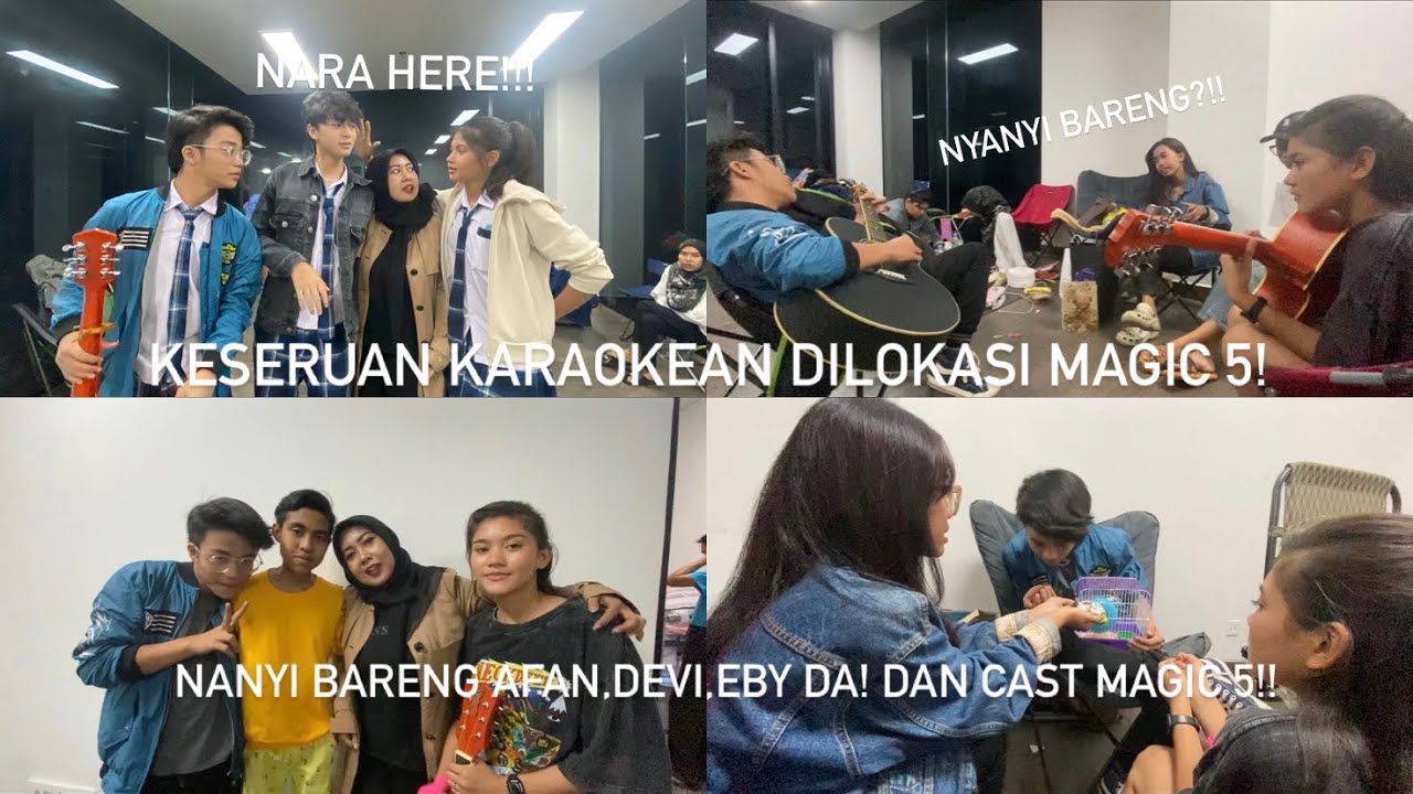KESERUAN NYANYI BARENG DILOKASI MAGIC 5! nyanyi bareng afan,devi,eby DA?!