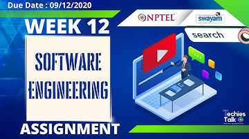 NPTEL Software Engineering Week 12 Quiz Assignment Solutions || August 2020 || Swayam