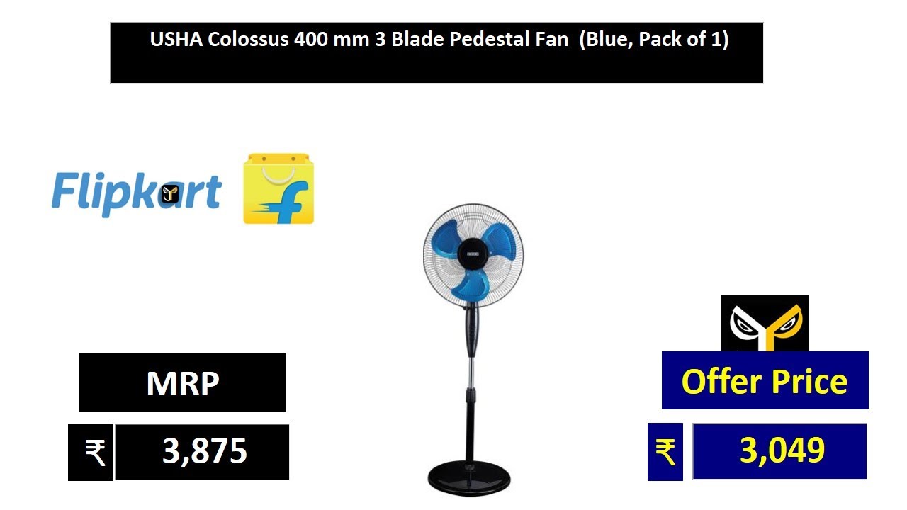 USHA Colossus 400 mm 3 Blade Pedestal 