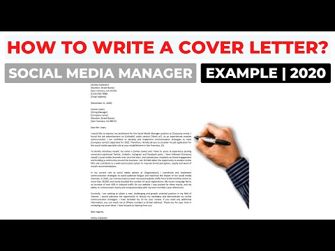 How To Write a Cover Letter For a Social Media Manager Position? | Example