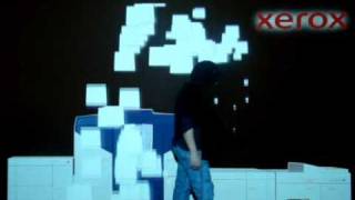 MultiFX WALL interactive effects projection for Xerox Exhibit