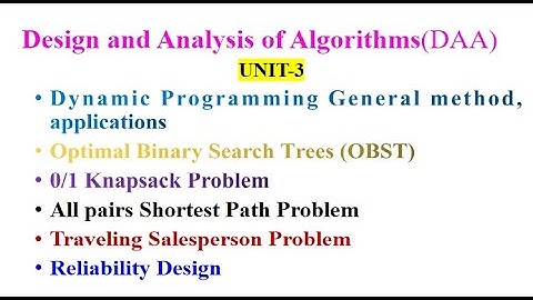 DAA Subject Complete Unit-3 #explanation  | Design and analysis of algorithms #cse #jntu #daa #feed