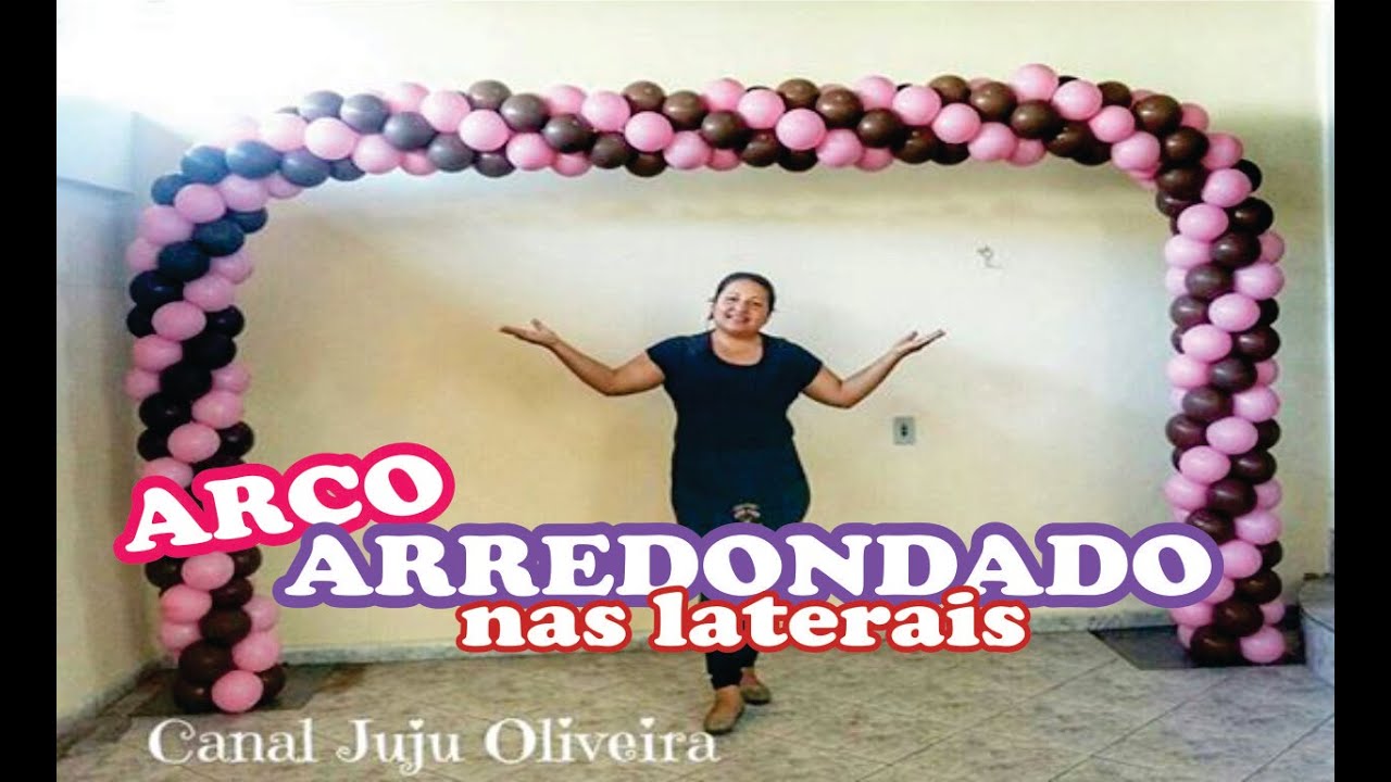 ARCO BALÕES QUADRADO 2 CORES (montagem completa) Balloon arch with two ...