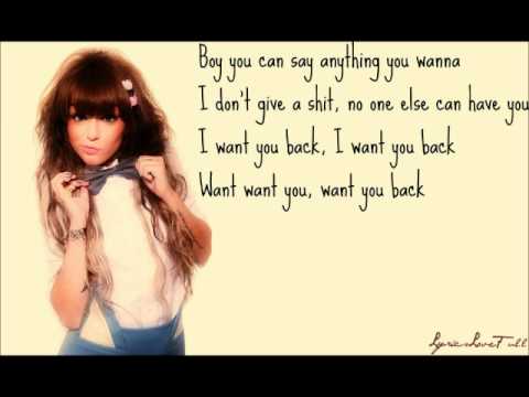 Cher Lloyd Want U Back Lyrics Youtube