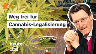 Kiffen wird ab April legal - Bundesrat billigt Lauterbachs Cannabis-Gesetz | ZDFheute live image