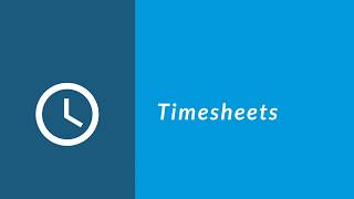 Timesheets Tutorial